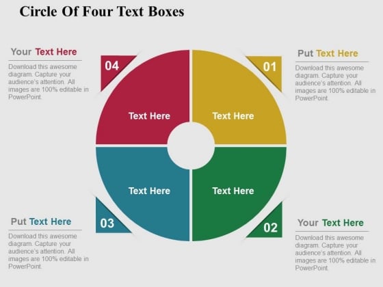 Circle Of Four Text Boxes Powerpoint Templates Circle Of Four Text Boxes Powerpoint Templates