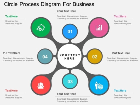 Circle Process Diagram For Business Powerpoint Templates