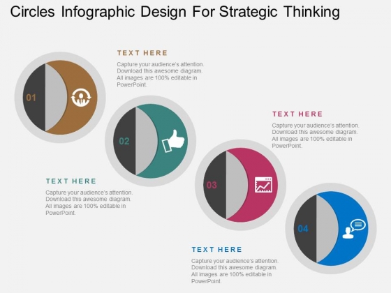 Circles Infographic Design For Strategic Thinking Powerpoint Template