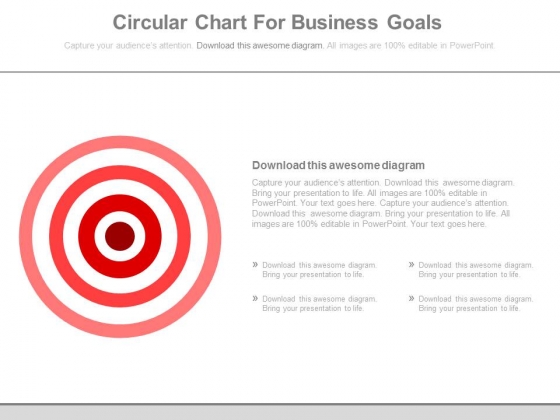 Circular Chart For Business Goals Powerpoint Slides