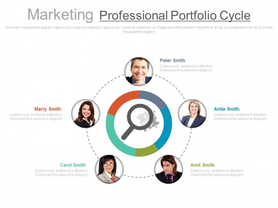 Circular Chart Of Marketing Team Powerpoint Template Circular Chart Of Marketing Team Powerpoint Template
