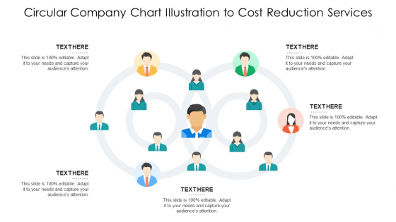 Circular Company Chart Illustration To Cost Reduction Services Ppt PowerPoint Presentation File Layouts PDF