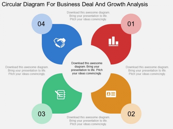 Circular Diagram For Business Deal And Growth Analysis Powerpoint Template Circular Diagram For Business Deal And Growth Analysis Powerpoint Template