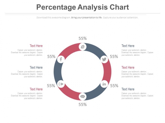 Circular Diagram For Percentage Analysis Powerpoint Slides
