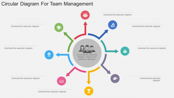 Circular Diagram For Team Management Powerpoint Template Slide 1