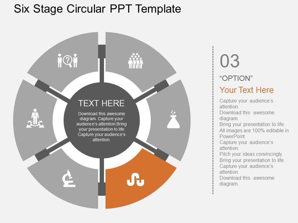Circular Free PowerPoint Slide appealing pre designed