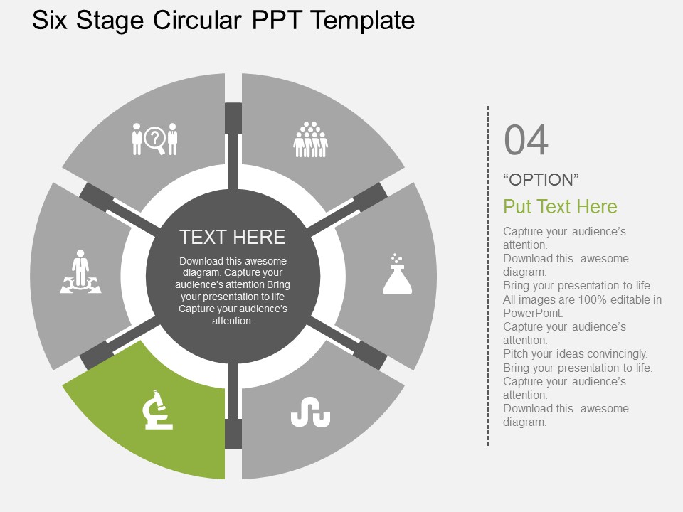 Circular Free PowerPoint Slide informative pre designed