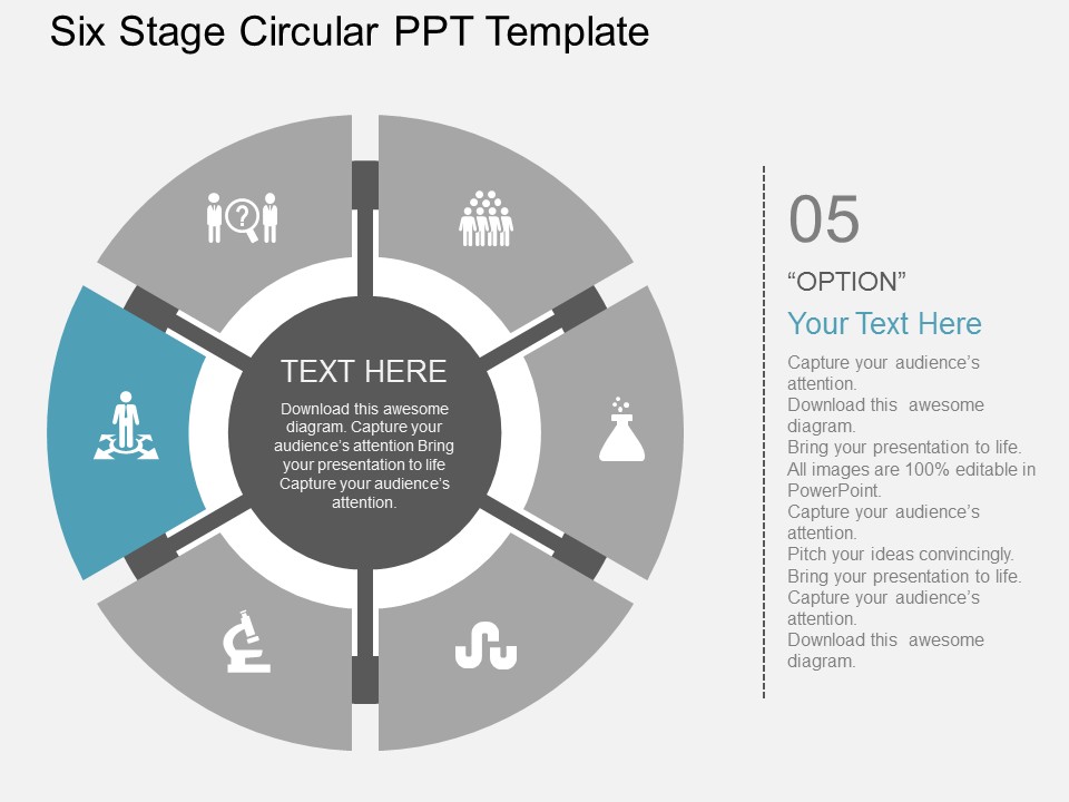 Circular Free PowerPoint Slide analytical pre designed