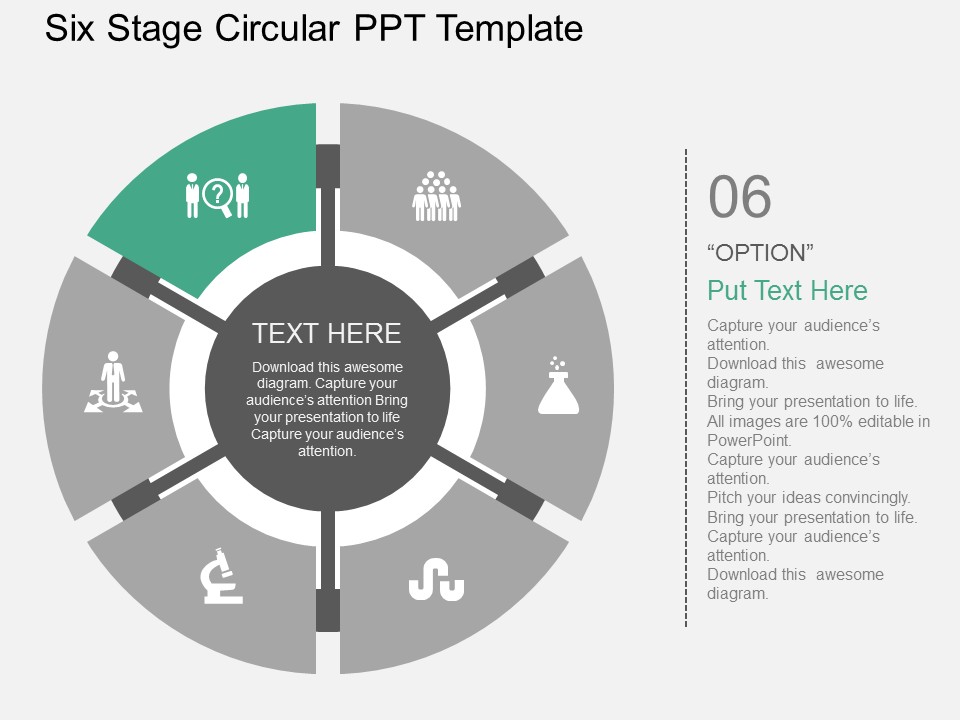 Circular Free PowerPoint Slide professionally pre designed