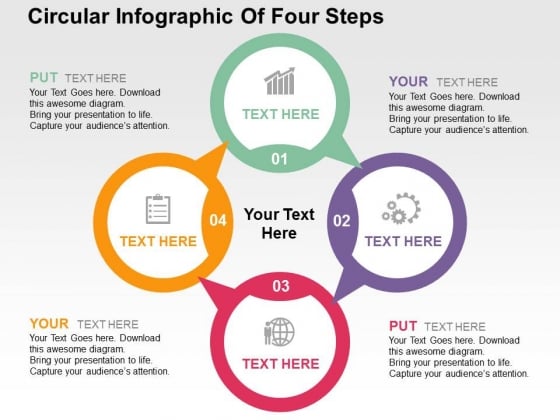 Circular Infographic Of Four Steps Powerpoint Templates Circular Infographic Of Four Steps Powerpoint Templates