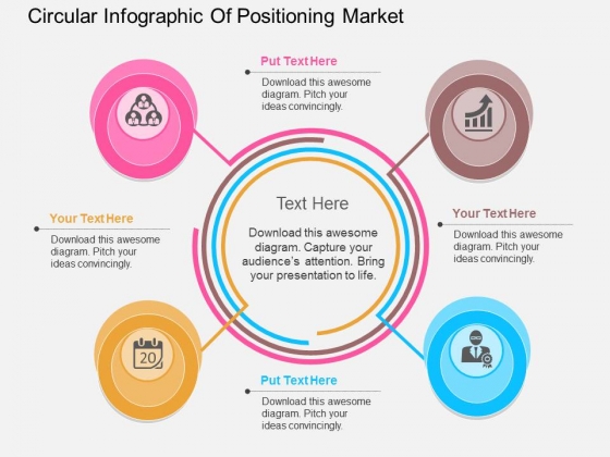 Circular Infographic Of Positioning Market Powerpoint Template