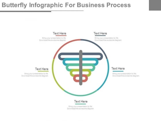 Circular Steps Butterfly Process Chart Powerpoint Template Circular Steps Butterfly Process Chart Powerpoint Template