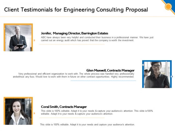 Civil Construction Client Testimonials For Engineering Consulting Proposal Brochure PDF Civil Construction Client Testimonials For Engineering Consulting Proposal Brochure PDF