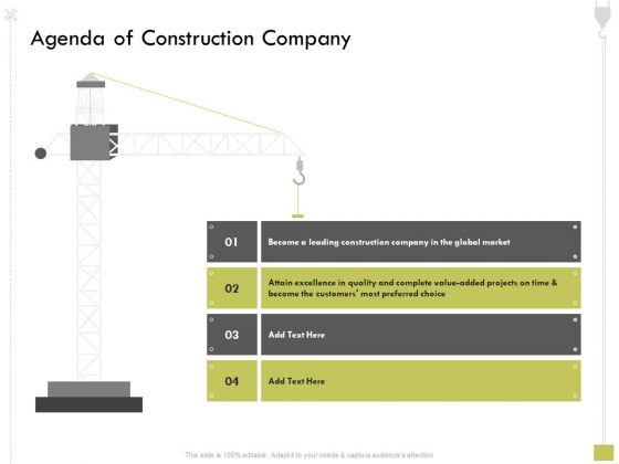 Civil Contractors Agenda Of Construction Company Ppt Model Master Slide PDF Civil Contractors Agenda Of Construction Company Ppt Model Master Slide PDF