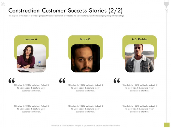 Civil Contractors Construction Customer Success Stories Customer Ppt Outline Demonstration Civil Contractors Construction Customer Success Stories Customer Ppt Outline Demonstration