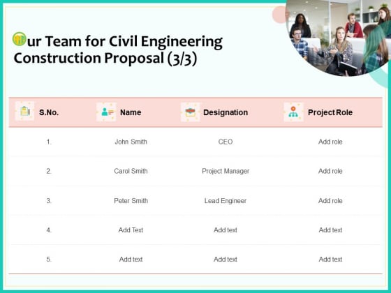 Civil Engineering Consulting Services Our Team For Civil Engineering Construction Proposal Diagrams PDF Civil Engineering Consulting Services Our Team For Civil Engineering Construction Proposal Diagrams PDF
