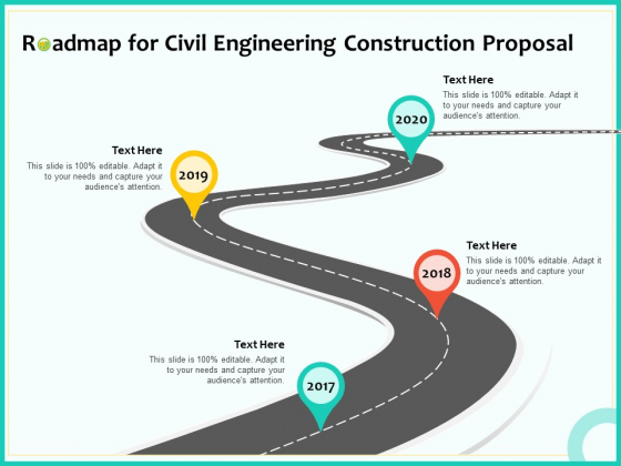Civil Engineering Consulting Services Roadmap For Civil Engineering Construction Proposal Pictures PDF