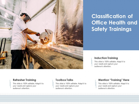 Classification Of Office Health And Safety Trainings Ppt PowerPoint Presentation Infographic Template Show PDF