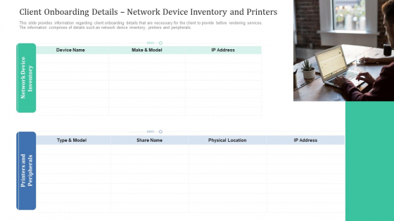 Client Onboarding Details Network Device Inventory And Printers Portrait PDF Client Onboarding Details Network Device Inventory And Printers Portrait PDF
