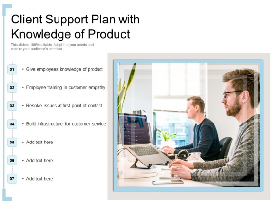 Client Support Plan With Knowledge Of Product Ppt PowerPoint Presentation Layouts Guidelines PDF Client Support Plan With Knowledge Of Product Ppt PowerPoint Presentation Layouts Guidelines PDF