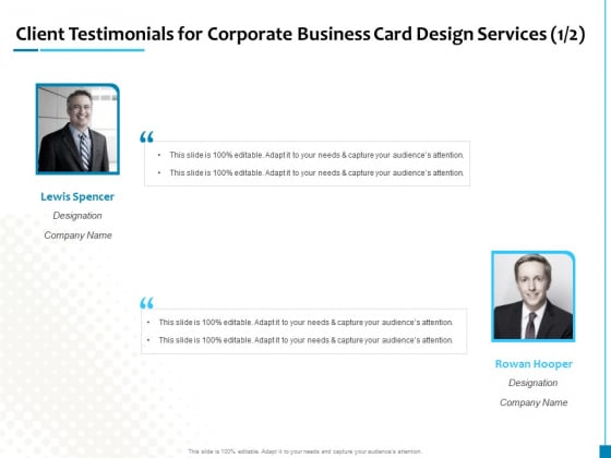 Client Testimonials For Corporate Business Card Design Services Business Structure PDF Client Testimonials For Corporate Business Card Design Services Business Structure PDF