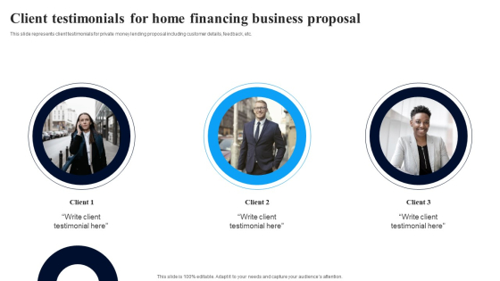 Client Testimonials For Home Financing Business Proposal Ppt Summary Show PDF