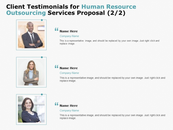 Client Testimonials For Human Resource Outsourcing Services Proposal Teamwork Themes PDF