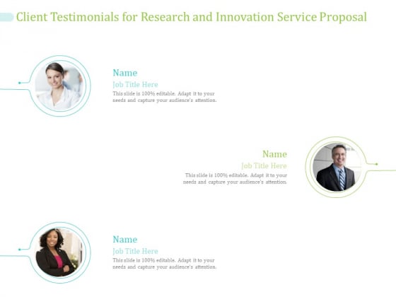 Client Testimonials For Research And Innovation Service Proposal Ppt PowerPoint Presentation Slides Skills PDF Client Testimonials For Research And Innovation Service Proposal Ppt PowerPoint Presentation Slides Skills PDF