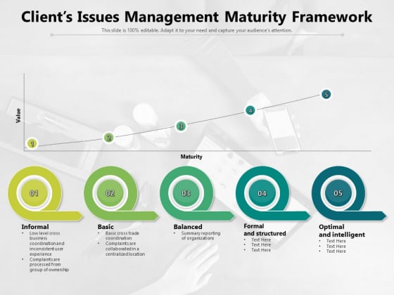 Clients Issues Management Maturity Framework Ppt PowerPoint Presentation Gallery Pictures PDF Clients Issues Management Maturity Framework Ppt PowerPoint Presentation Gallery Pictures PDF