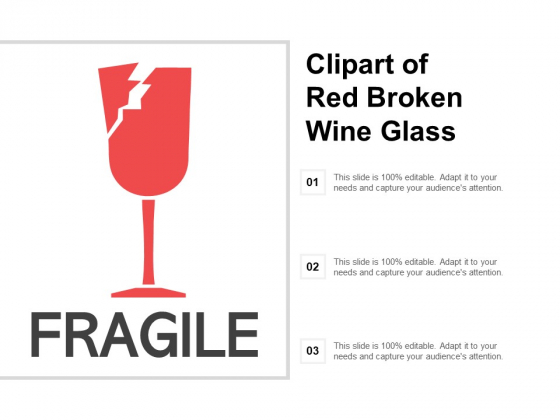 Clipart Of Red Broken Wine Glass Ppt PowerPoint Presentation Icon Visual Aids