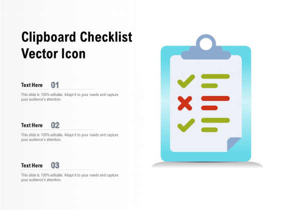 Clipboard Checklist Vector Icon Ppt PowerPoint Presentation Images