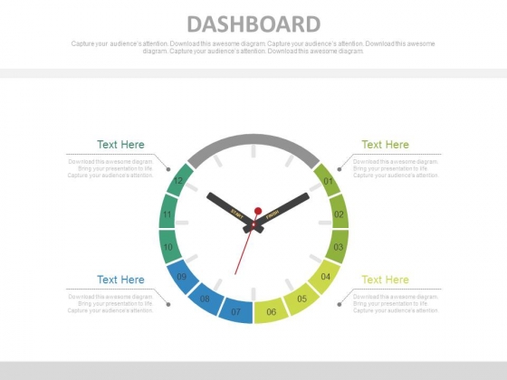 Clock Dashboard Design For Time Management Powerpoint Slides Clock Dashboard Design For Time Management Powerpoint Slides