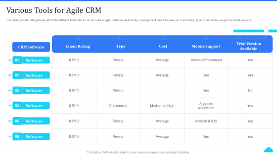 Cloud Based CRM Tools Various Tools For Agile CRM Ppt Infographic Template Layouts PDF Cloud Based CRM Tools Various Tools For Agile CRM Ppt Infographic Template Layouts PDF