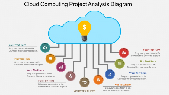 Cloud Computing Project Analysis Diagram Powerpoint Template