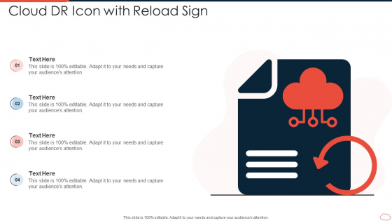 Cloud DR Icon With Reload Sign Designs PDF Cloud DR Icon With Reload Sign Designs PDF