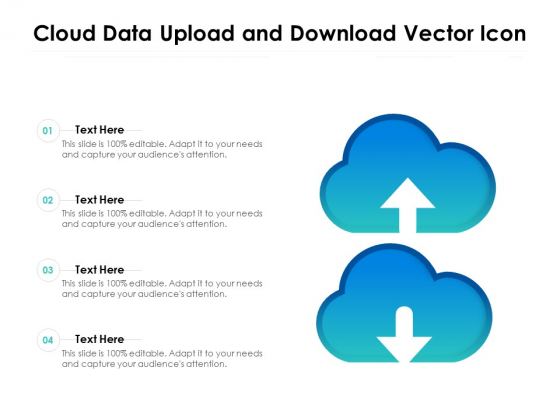 Cloud Data Upload And Download Vector Icon Ppt PowerPoint Presentation Visual Aids Files PDF
