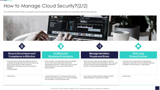 Cloud Information Security How To Manage Cloud Security Ppt Model Graphics PDF Cloud Information Security How To Manage Cloud Security Ppt Model Graphics PDF
