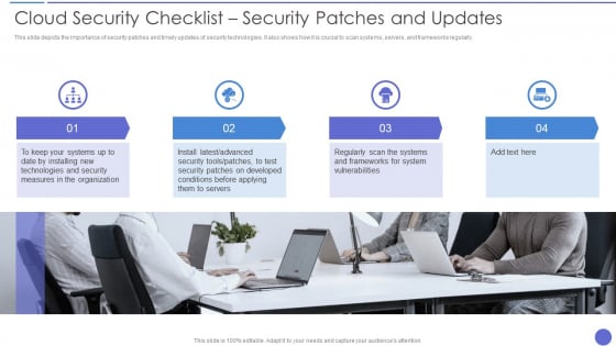 Cloud Security Checklist Security Patches And Updates Summary PDF