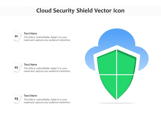 Cloud Security Shield Vector Icon Ppt PowerPoint Presentation Icon Background Images PDF