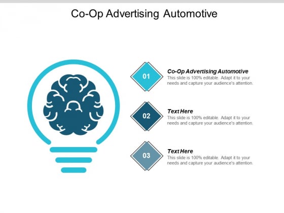 Co Op Advertising Automotive Ppt PowerPoint Presentation Layouts Ideas Cpb
