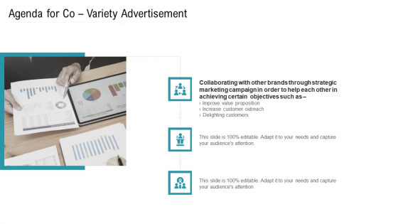 Co Variety Advertisement Agenda For Co Variety Advertisement Template PDF Co Variety Advertisement Agenda For Co Variety Advertisement Template PDF