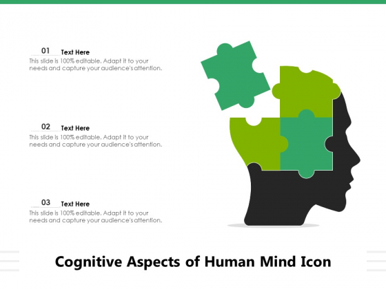 Cognitive Aspects Of Human Mind Icon Ppt PowerPoint Presentation Outline Mockup PDF
