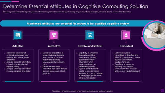 Cognitive Computing Action Plan Determine Essential Attributes In Cognitive Ppt Icon PDF Cognitive Computing Action Plan Determine Essential Attributes In Cognitive Ppt Icon PDF