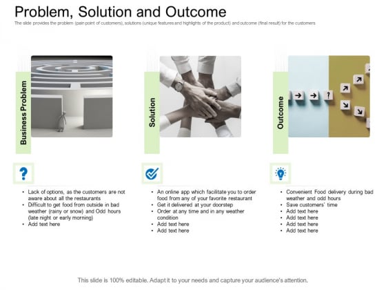 Collective Equity Funding Pitch Deck Problem Solution And Outcome Topics PDF Collective Equity Funding Pitch Deck Problem Solution And Outcome Topics PDF