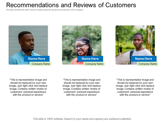 Collective Equity Funding Pitch Deck Recommendations And Reviews Of Customers Icons PDF