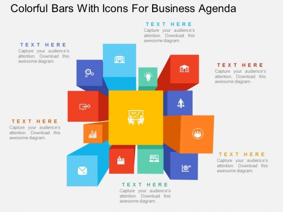 Colorful Bars With Icons For Business Agenda Powerpoint Template Colorful Bars With Icons For Business Agenda Powerpoint Template