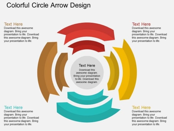 Colorful Circle Arrow Design Powerpoint Template