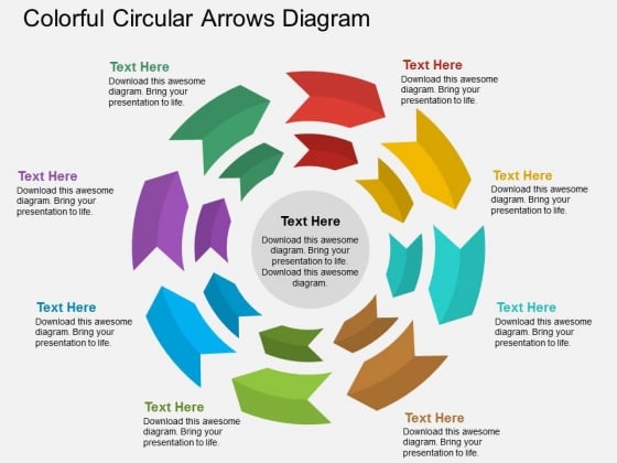 Colorful Circular Arrows Diagram Powerpoint Template Colorful Circular Arrows Diagram Powerpoint Template