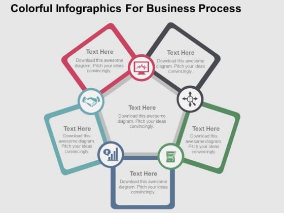 Colorful Infographics For Business Process Powerpoint Templates