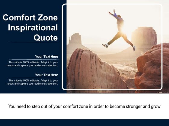 Comfort Zone Inspirational Quote Ppt PowerPoint Presentation File Format Ideas PDF